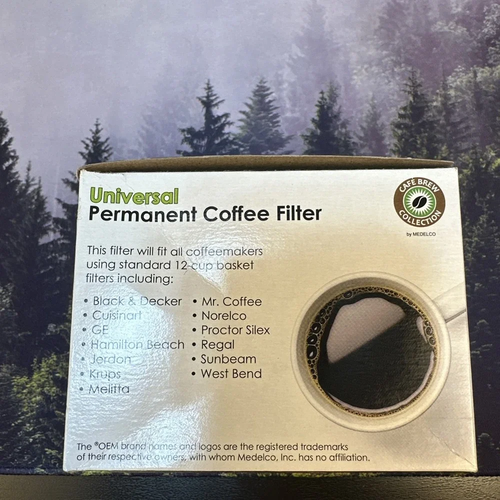 Universal‎ Permanent Coffee Filter 12 Cup Cafe Brew Collection by Medelco